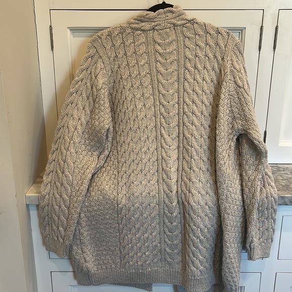 Islander merino Wool Open Front Sweater Cardigan - Picture 6 of 6